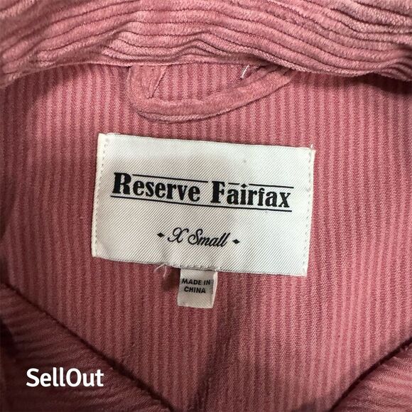 Women's Rose Corduroy Oversized Shirt Jacket Size XS Button-Down Casual Workwear - Picture 3 of 6